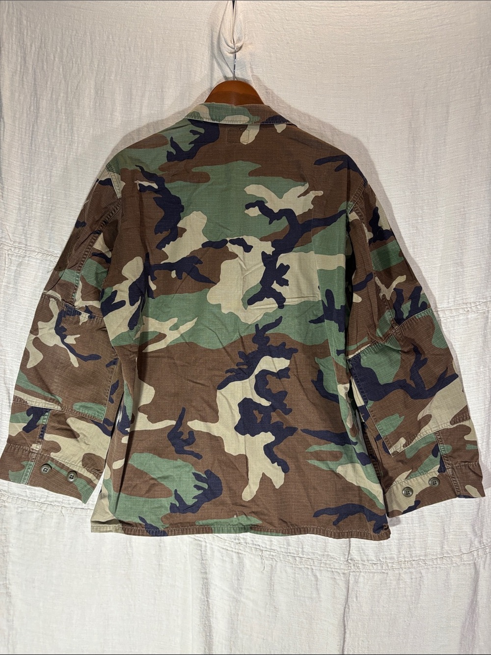 Vintage USAF Woodland Camo BDU Field Jacket Large Regular Combat Coat - Picture 11 of 11